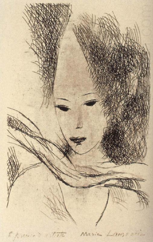 Woman wearing the big hat, Marie Laurencin